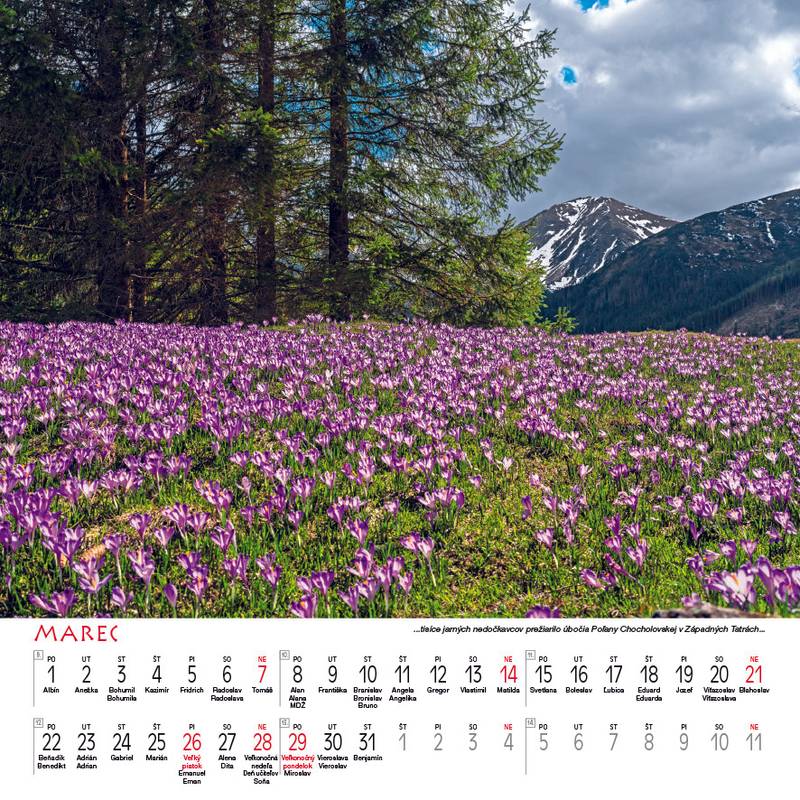 Nástenný kalendár Tatry štvorec 2027 Nástenný kalendár Tatry štvorec 2027
