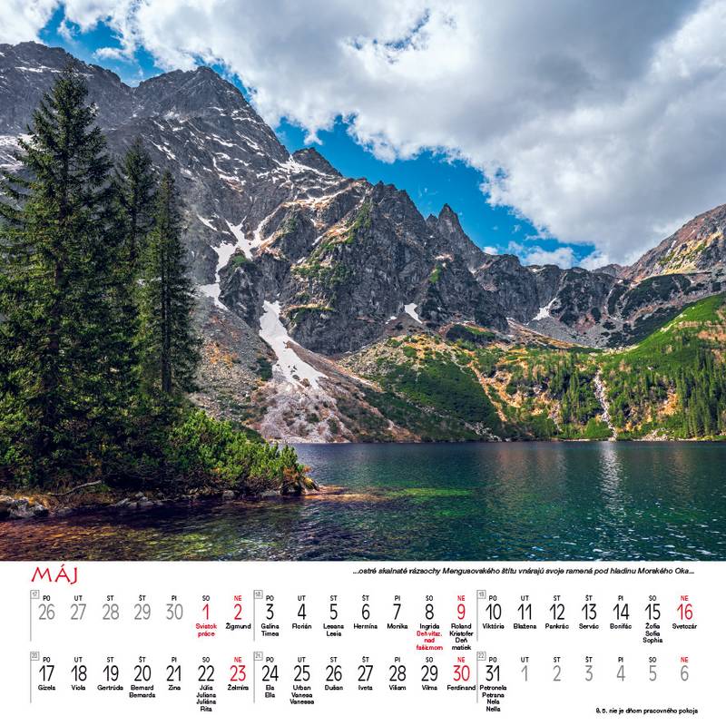 Nástenný kalendár Tatry štvorec 2027 Nástenný kalendár Tatry štvorec 2027