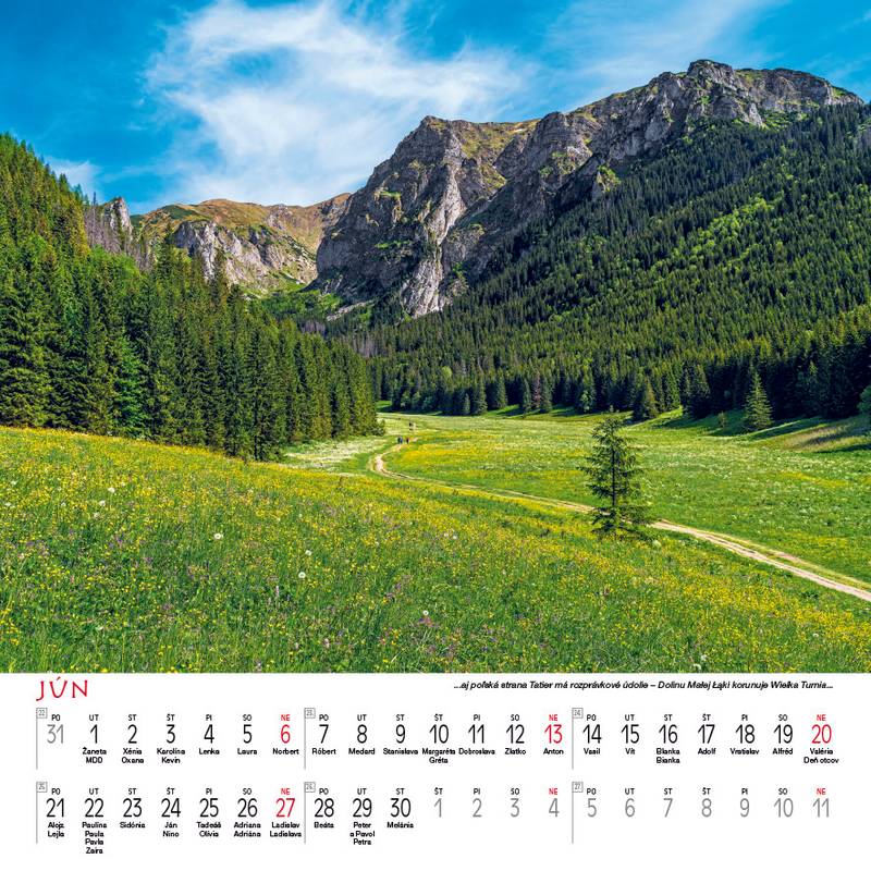 Nástenný kalendár Tatry štvorec 2027 Nástenný kalendár Tatry štvorec 2027