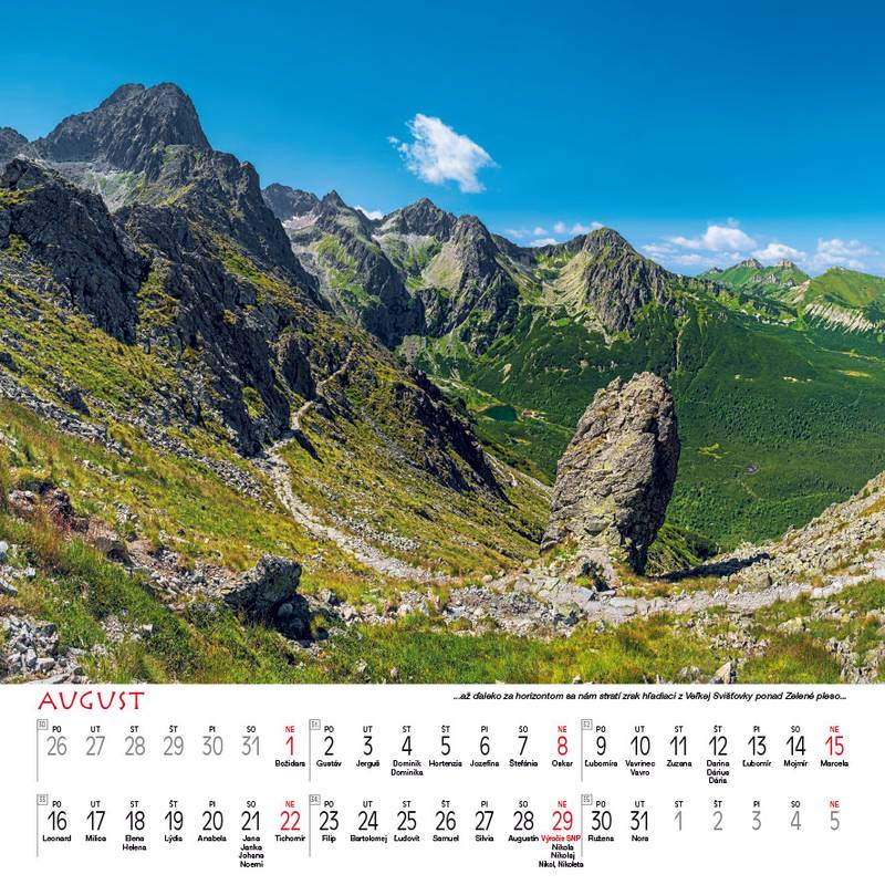 Nástenný kalendár Tatry štvorec 2027 Nástenný kalendár Tatry štvorec 2027