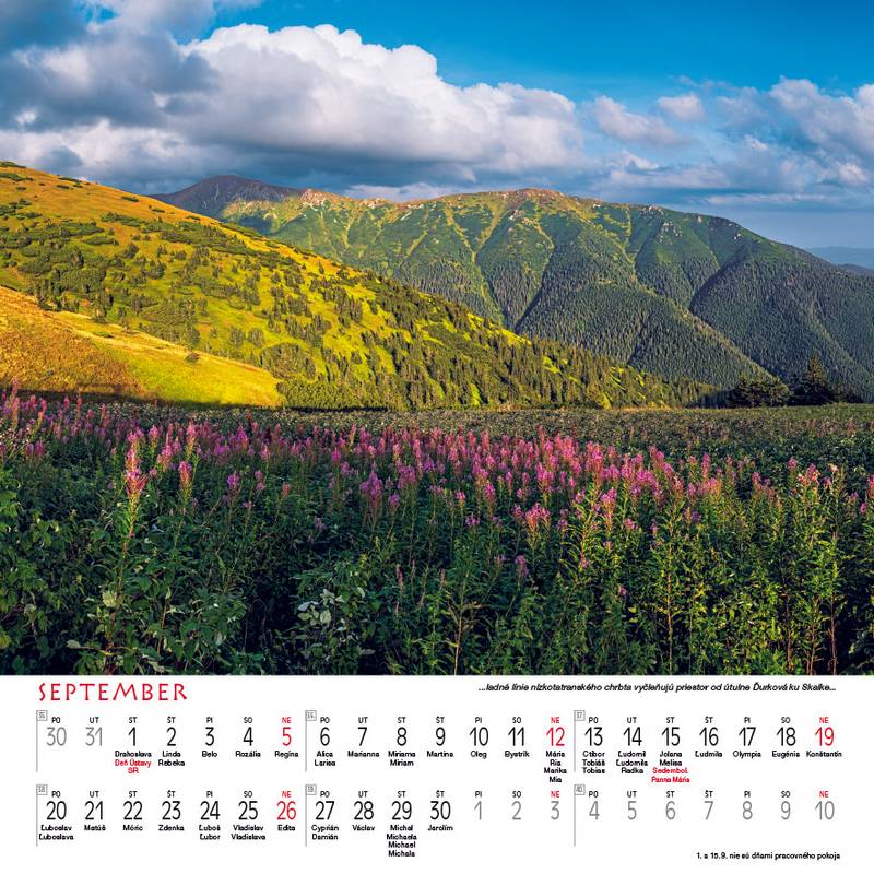 Nástenný kalendár Tatry štvorec 2027 Nástenný kalendár Tatry štvorec 2027