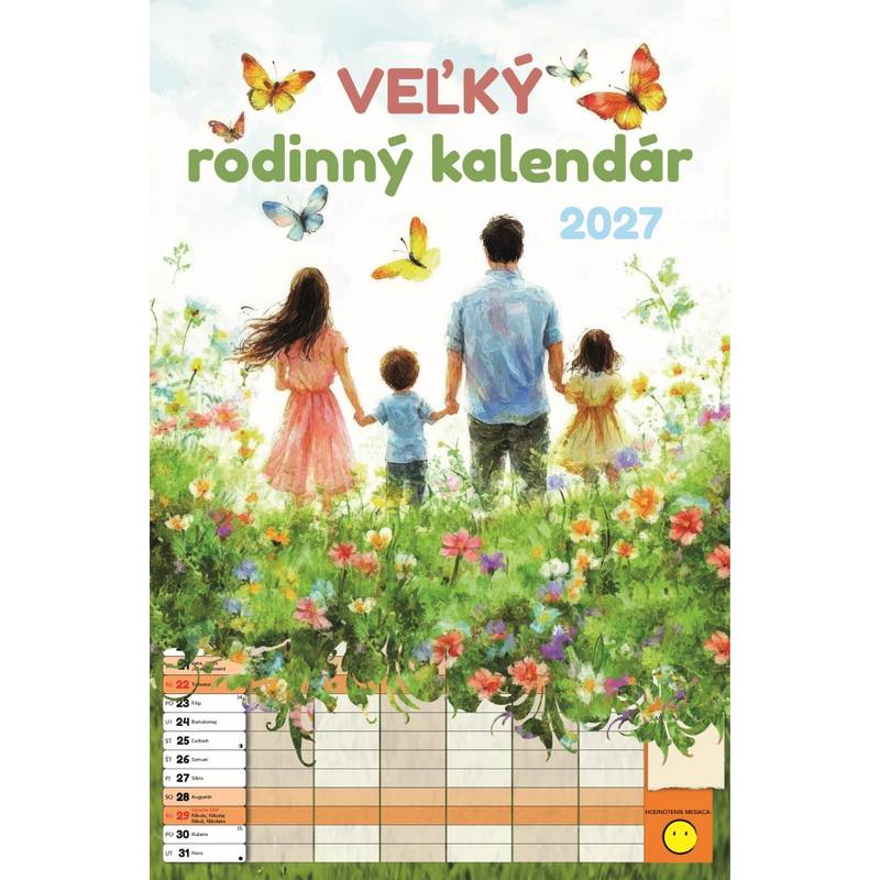 Nástenný kalendár Veľký rodinný kalendár 2027 Nástenný kalendár Veľký rodinný kalendár 2027