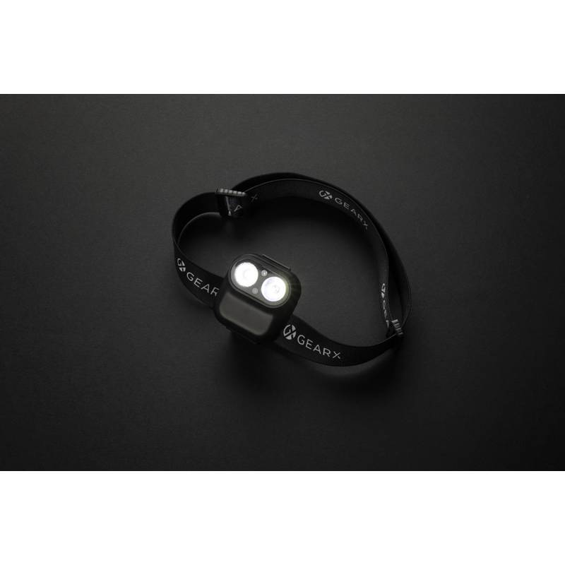 Gear X RCS čelová lampa z rec. plastu s pohybovým senzorom, čierna Gear X RCS čelová lampa z rec. plastu s pohybovým senzorom, čierna