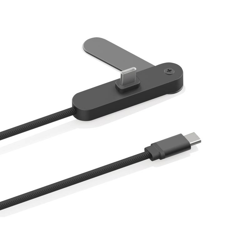 Aluvia RCS 65W PD kábel s nastaviteľným stojanom na telefón, čierna Aluvia RCS 65W PD kábel s nastaviteľným stojanom na telefón, čierna