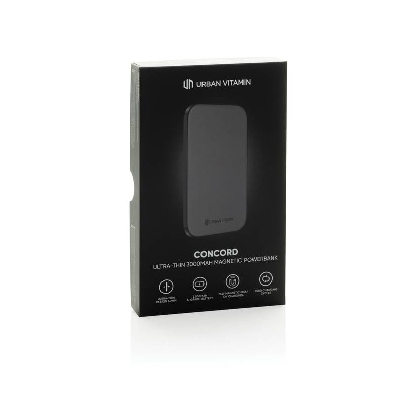 Urban Vitamin Concord RCS ultra-tenká 3000 mAh powerbanka, čierna Urban Vitamin Concord RCS ultra-tenká 3000 mAh powerbanka, čierna
