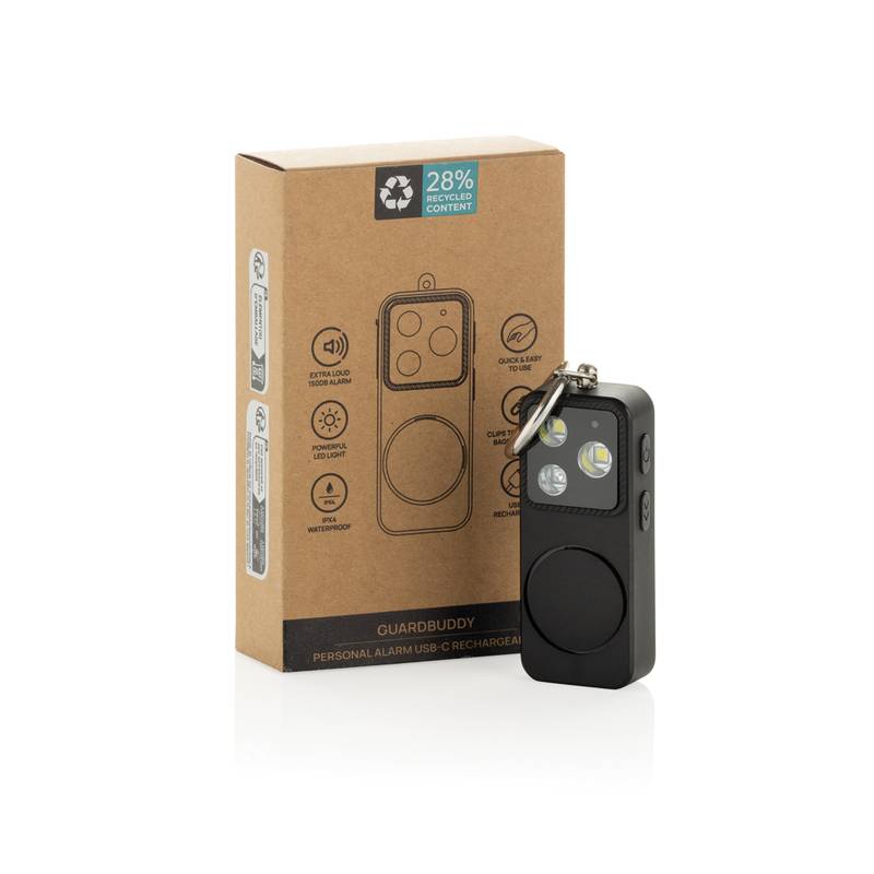 Guard Buddy RCS osobný alarm s USB-C nabíjaním, čierna Guard Buddy RCS osobný alarm s USB-C nabíjaním, čierna