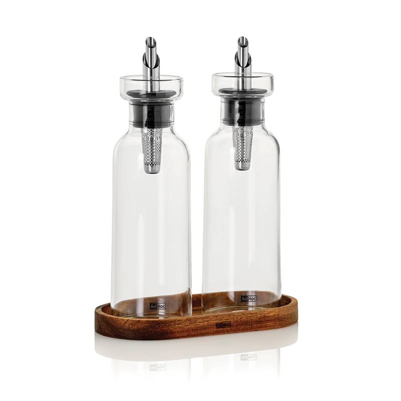 AdHoc Menage AromaPour Set na nalievanie oleja a octu 300 ml, transparentná AdHoc Menage AromaPour Set na nalievanie oleja a octu 300 ml, transparentná
