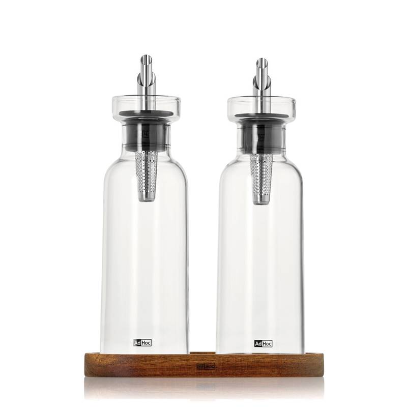 AdHoc Menage AromaPour Set na nalievanie oleja a octu 300 ml, transparentná AdHoc Menage AromaPour Set na nalievanie oleja a octu 300 ml, transparentná
