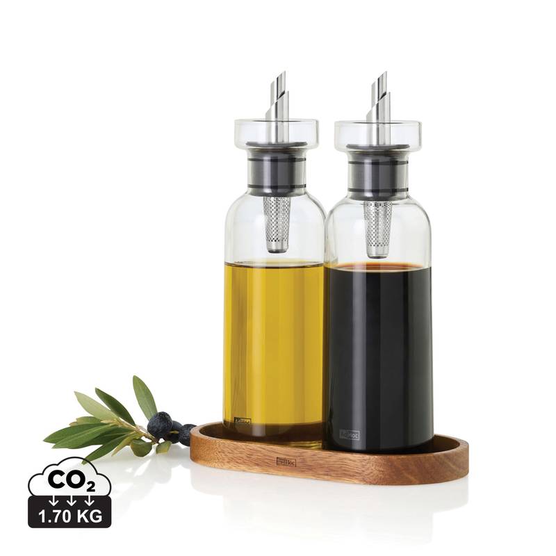AdHoc Menage AromaPour Set na nalievanie oleja a octu 300 ml, transparentná AdHoc Menage AromaPour Set na nalievanie oleja a octu 300 ml, transparentná