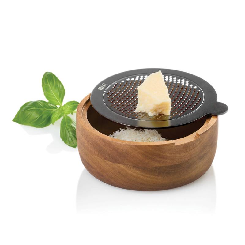 AdHoc CutnServe Table Jemné strúhadlo, hnedá - čierna AdHoc CutnServe Table Jemné strúhadlo, hnedá - čierna