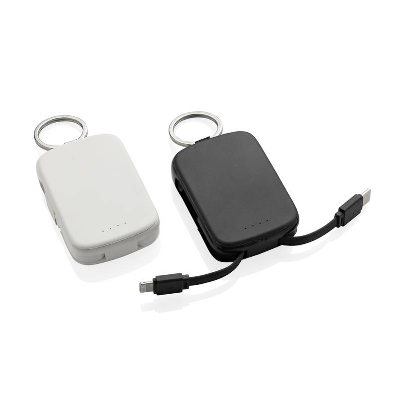 Nexo RCS kľúčenka s powerbankou 2000 mAh a int. káblami, čierna Nexo RCS kľúčenka s powerbankou 2000 mAh a int. káblami, čierna