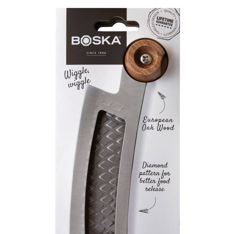 Nôž na pizzu a syr Oslo+ Nr.4 od značky BOSKA, sivá Steel - hnedá Nôž na pizzu a syr Oslo+ Nr.4 od značky BOSKA, sivá Steel - hnedá