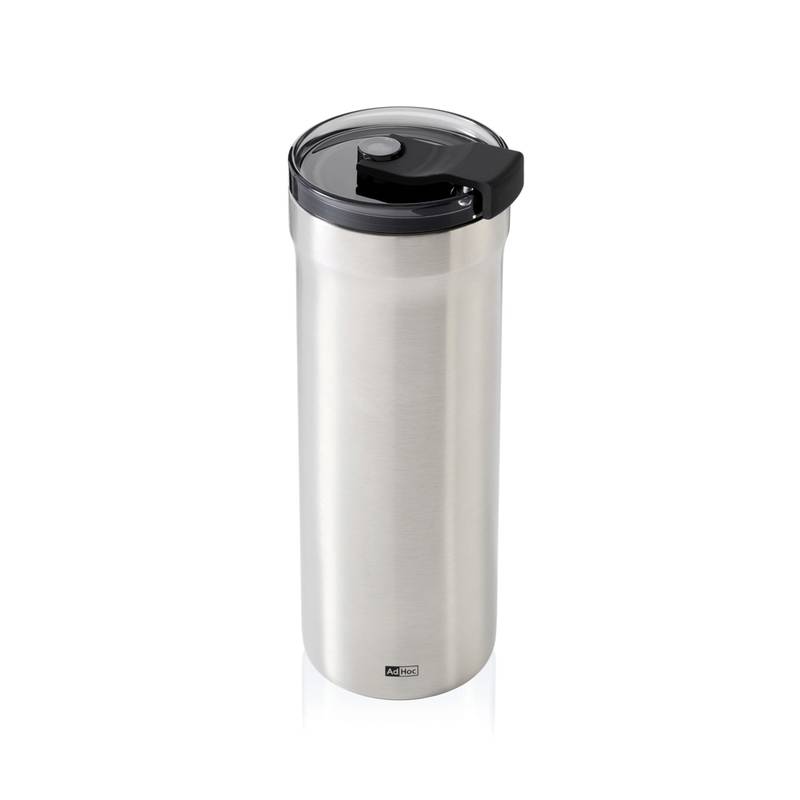 AdHoc Termohrnček Pulse, sivá Silver - sivá AdHoc Termohrnček Pulse, sivá Silver - sivá