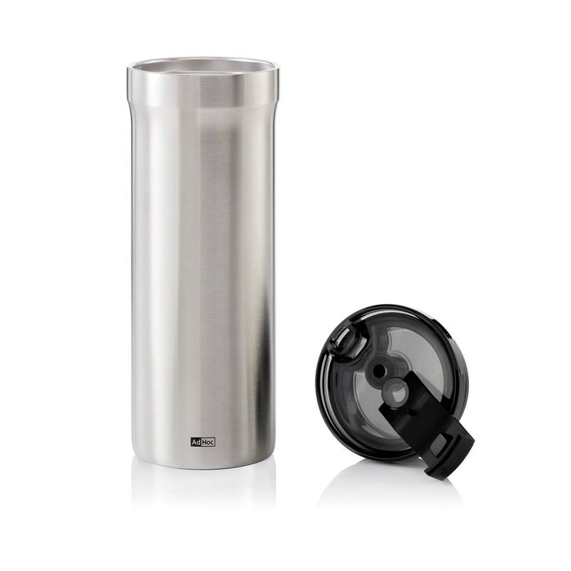 AdHoc Termohrnček Pulse, sivá Silver - sivá AdHoc Termohrnček Pulse, sivá Silver - sivá