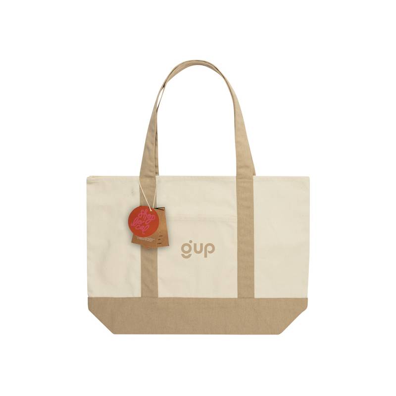SHOP LOCAL AWARE™ recyklovaná bavlnená taška tote s gramážou, čierna SHOP LOCAL AWARE™ recyklovaná bavlnená taška tote s gramážou, čierna