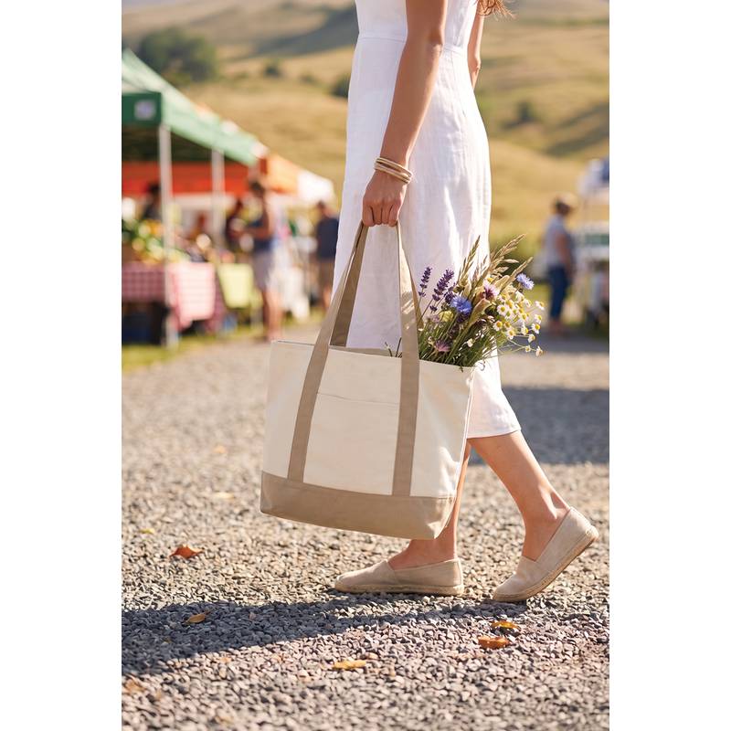 SHOP LOCAL AWARE™ recyklovaná bavlnená taška tote s gramážou, čierna SHOP LOCAL AWARE™ recyklovaná bavlnená taška tote s gramážou, čierna