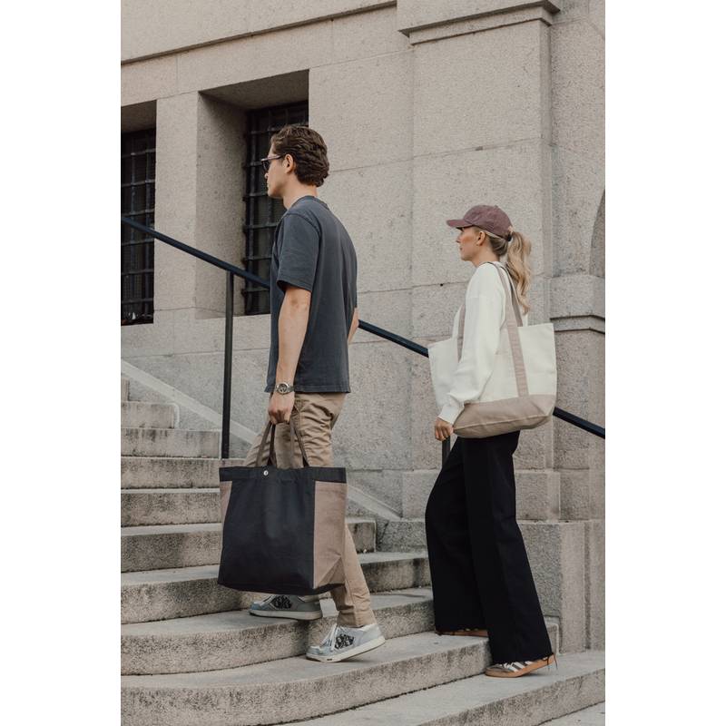 SHOP LOCAL AWARE™ recyklovaná bavlněná taška tote s gramáží, bílá Off SHOP LOCAL AWARE™ recyklovaná bavlněná taška tote s gramáží, bílá Off