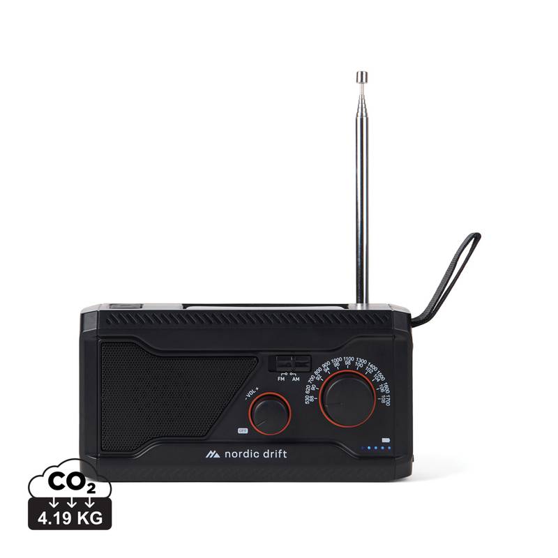 Nordic Drift Titan IPX4 multifunkčné rádio 4000 mAh, čierna Nordic Drift Titan IPX4 multifunkčné rádio 4000 mAh, čierna