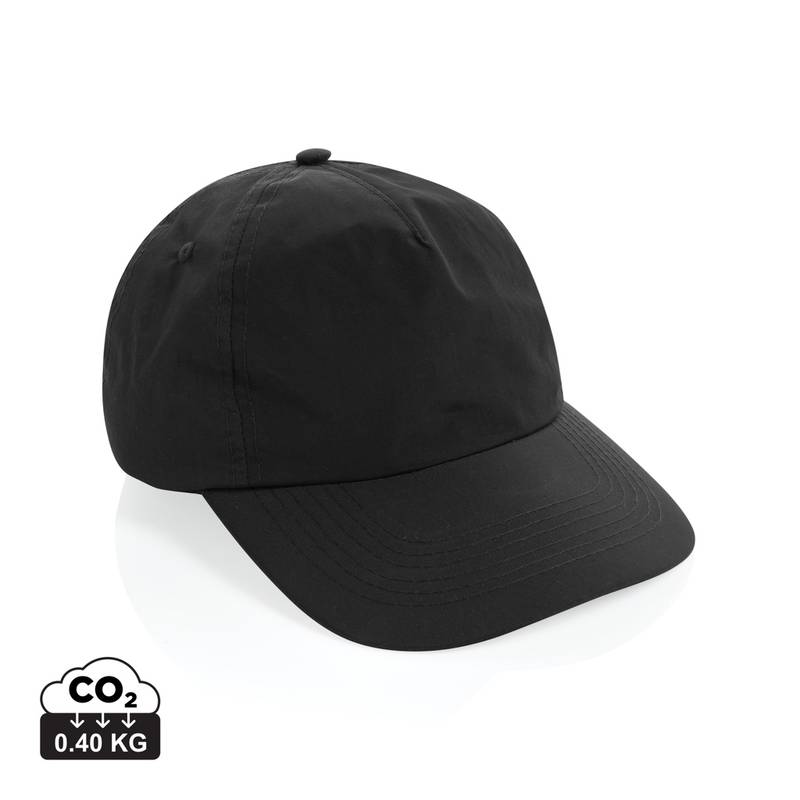 KENTO URBAN RCS dobrodružná 5-panel. šiltovka z rec. nylonu, čierna KENTO URBAN RCS dobrodružná 5-panel. šiltovka z rec. nylonu, čierna