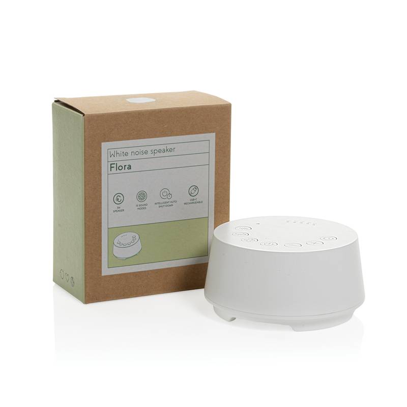Flora RCS reproduktor s white noise z recyklovaného plastu, biela Flora RCS reproduktor s white noise z recyklovaného plastu, biela