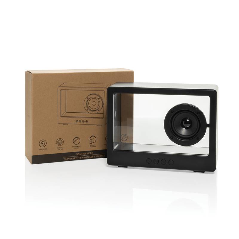 Soundclear transparentný 5W bezdrôtový reproduktor, čierna Soundclear transparentný 5W bezdrôtový reproduktor, čierna