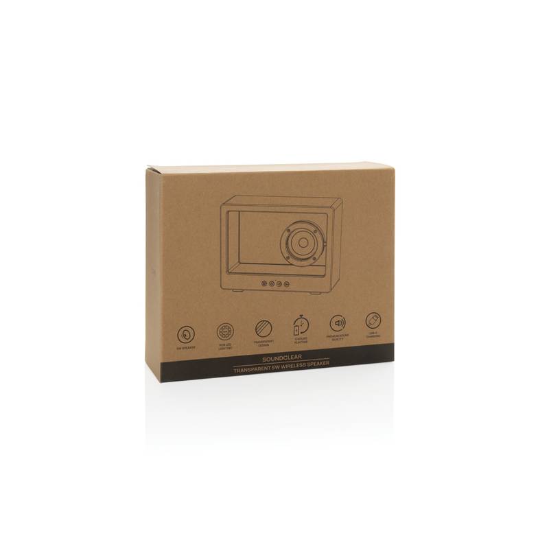 Soundclear transparentný 5W bezdrôtový reproduktor, čierna Soundclear transparentný 5W bezdrôtový reproduktor, čierna