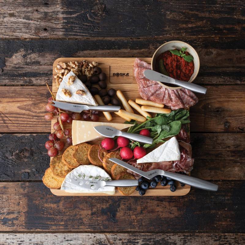 BOSKA Ultimate Cheese Set Small Copenhagen – súprava na syry, hnedá - sivá Steel BOSKA Ultimate Cheese Set Small Copenhagen – súprava na syry, hnedá - sivá Steel