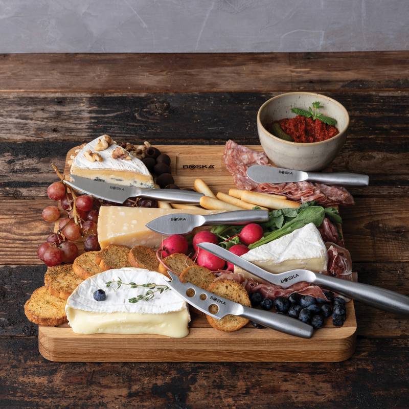 BOSKA Ultimate Cheese Set Small Copenhagen – súprava na syry, hnedá - sivá Steel BOSKA Ultimate Cheese Set Small Copenhagen – súprava na syry, hnedá - sivá Steel
