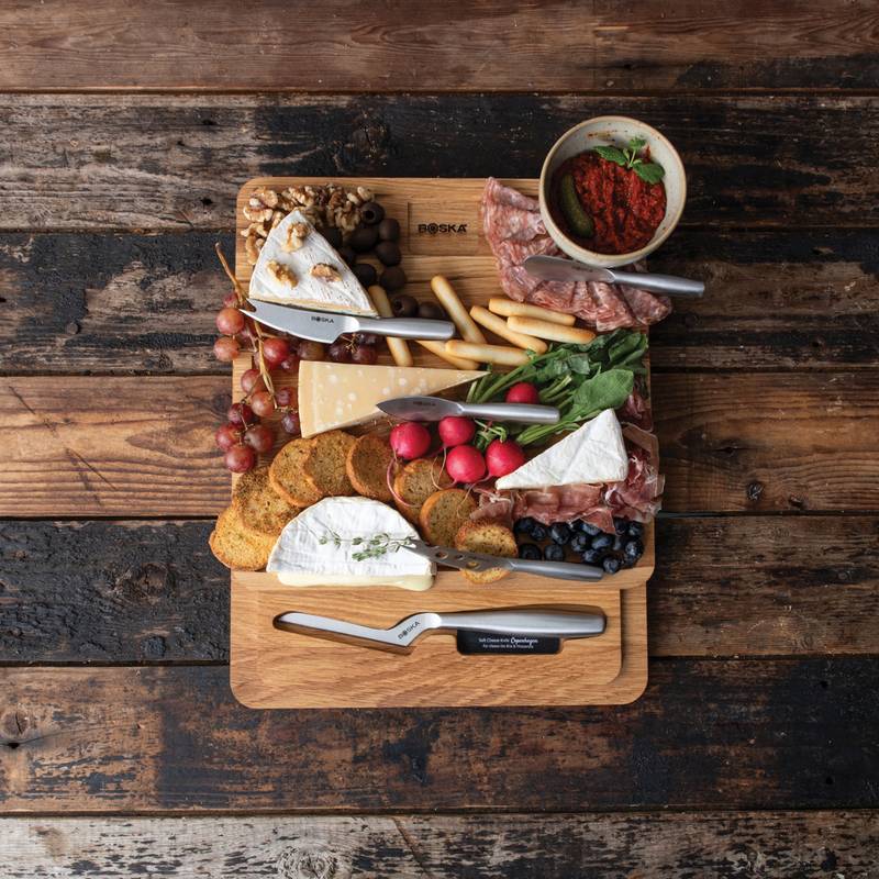 BOSKA Ultimate Cheese Set Small Copenhagen – súprava na syry, hnedá - sivá Steel BOSKA Ultimate Cheese Set Small Copenhagen – súprava na syry, hnedá - sivá Steel