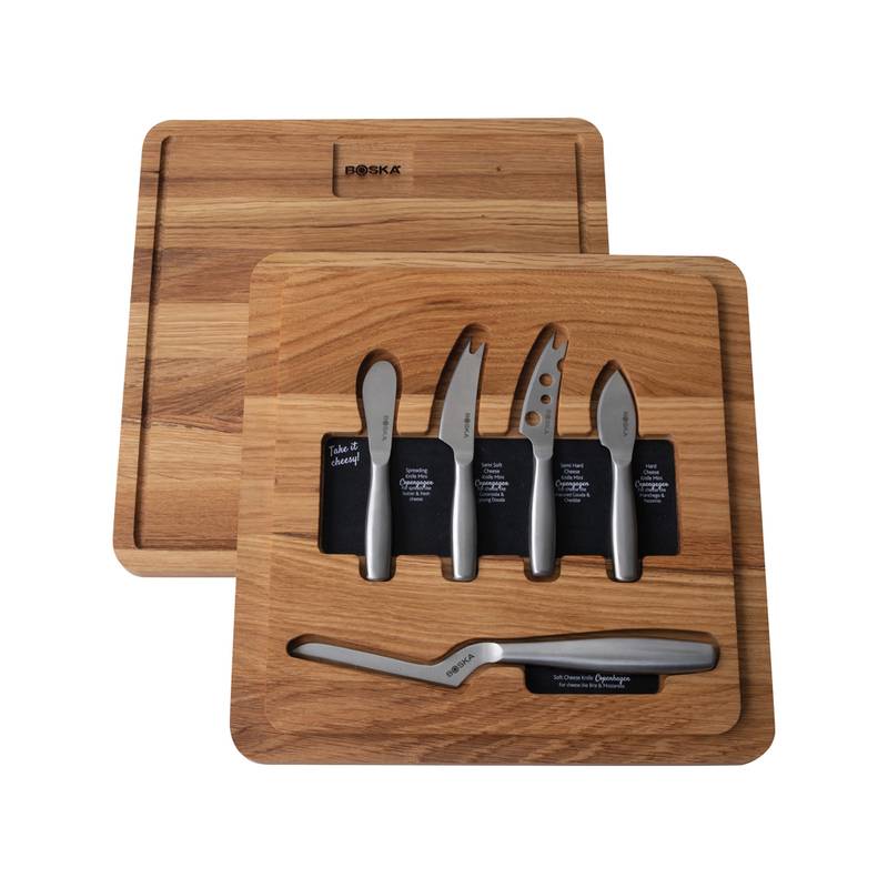 BOSKA Ultimate Cheese Set Small Copenhagen – súprava na syry, hnedá - sivá Steel BOSKA Ultimate Cheese Set Small Copenhagen – súprava na syry, hnedá - sivá Steel