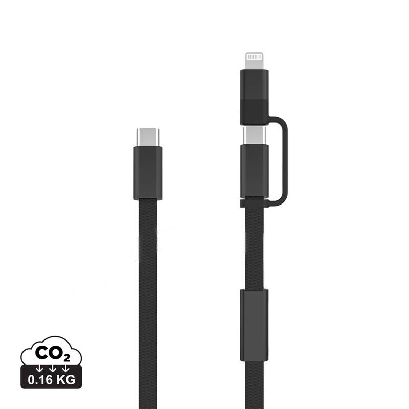 Arc RCS 60W 120 cm 2 v 1 rychlonabíjecí kabel, černá Arc RCS 60W 120 cm 2 v 1 rychlonabíjecí kabel, černá