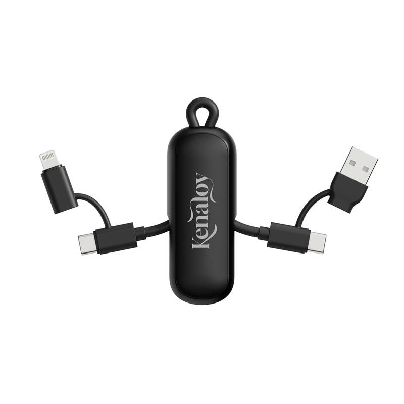 Urban Vitamin Dublin 100W 4-in-1 kľúčenkový kábel, čierna Urban Vitamin Dublin 100W 4-in-1 kľúčenkový kábel, čierna
