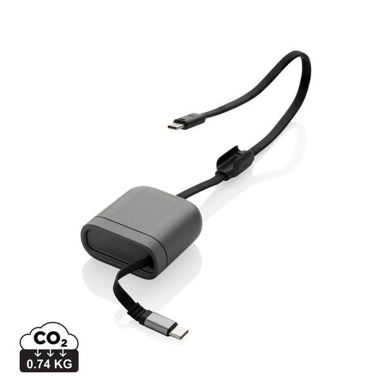 Spira RCS rec. navíjecí 100W kabel pro rychlé nabíjení, šedá Spira RCS rec. navíjecí 100W kabel pro rychlé nabíjení, šedá