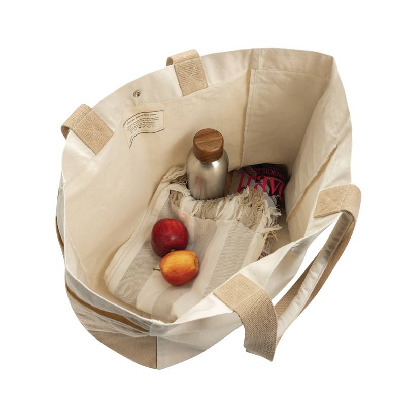 BEAU AWARE™ všestr. shopper taška z 400 gsm recykl. plátna, biela Off BEAU AWARE™ všestr. shopper taška z 400 gsm recykl. plátna, biela Off