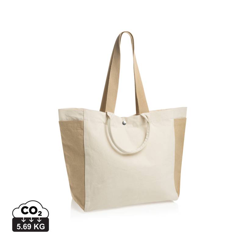 BEAU AWARE™ všestr. shopper taška z 400 gsm recykl. plátna, biela Off BEAU AWARE™ všestr. shopper taška z 400 gsm recykl. plátna, biela Off