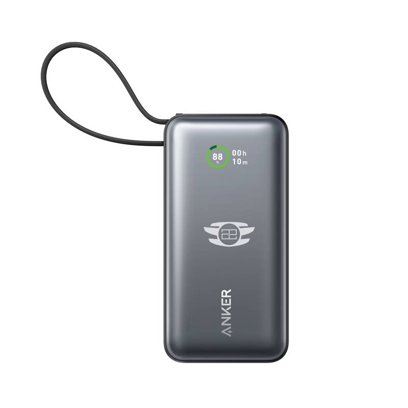 Anker Nano Power Bank 30 W so zabudovaným USB-C káblom, čierna, čierna Anker Nano Power Bank 30 W so zabudovaným USB-C káblom, čierna, čierna
