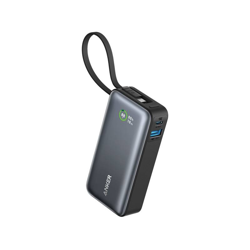 Anker Nano Power Bank 30 W so zabudovaným USB-C káblom, čierna, čierna Anker Nano Power Bank 30 W so zabudovaným USB-C káblom, čierna, čierna