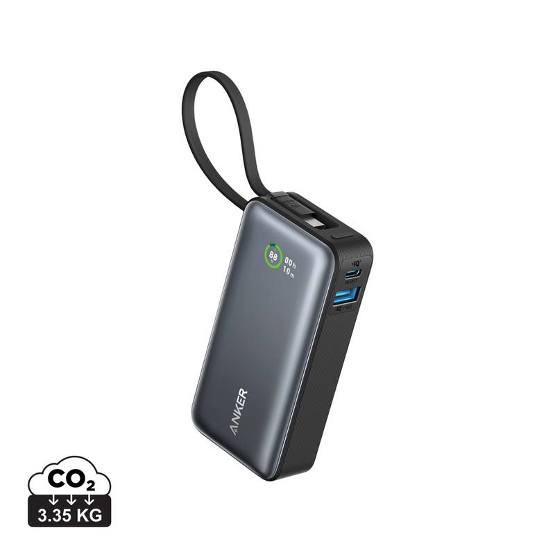 Anker Nano Power Bank 30 W se zabudovaným USB-C kabelem, černá, černá Anker Nano Power Bank 30 W se zabudovaným USB-C kabelem, černá, černá