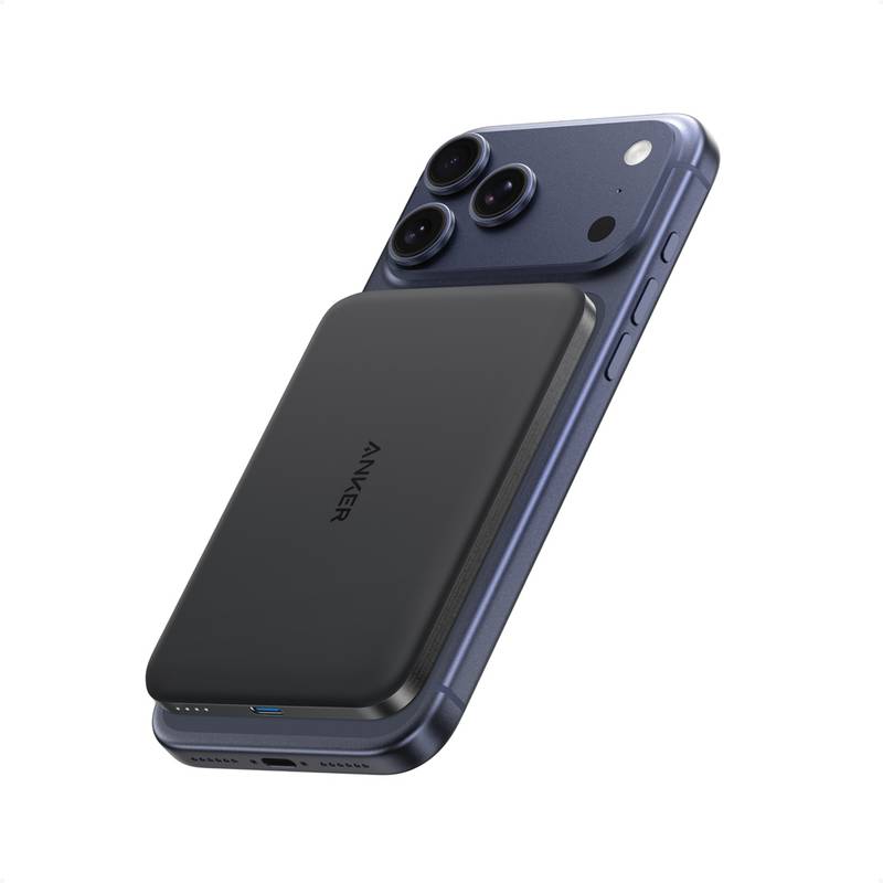 Anker Nano Wireless Power Bank 5K 15 W MagGo Slim Qi2, čierna, čierna Anker Nano Wireless Power Bank 5K 15 W MagGo Slim Qi2, čierna, čierna