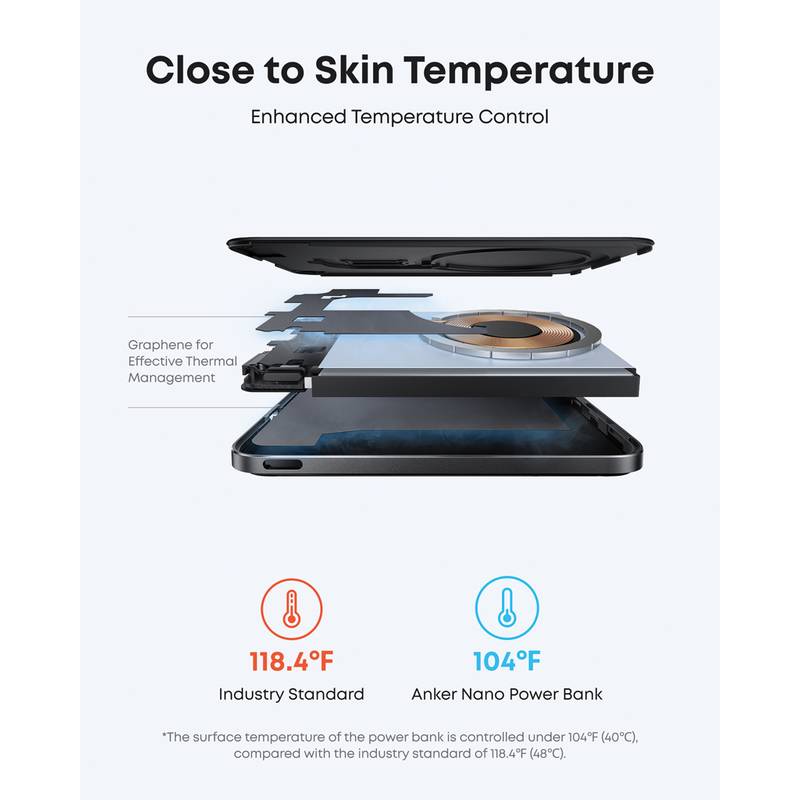 Anker Nano Wireless Power Bank 5K 15 W MagGo Slim Qi2, čierna, čierna Anker Nano Wireless Power Bank 5K 15 W MagGo Slim Qi2, čierna, čierna