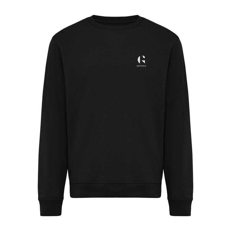 IQONIQ Toria Unisex mikina s okrúhl. výstrihom z rec. bavlny, čierna IQONIQ Toria Unisex mikina s okrúhl. výstrihom z rec. bavlny, čierna