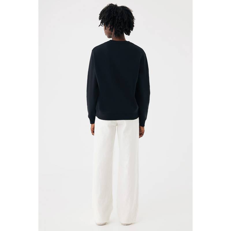 IQONIQ Toria Unisex mikina s okrúhl. výstrihom z rec. bavlny, čierna IQONIQ Toria Unisex mikina s okrúhl. výstrihom z rec. bavlny, čierna