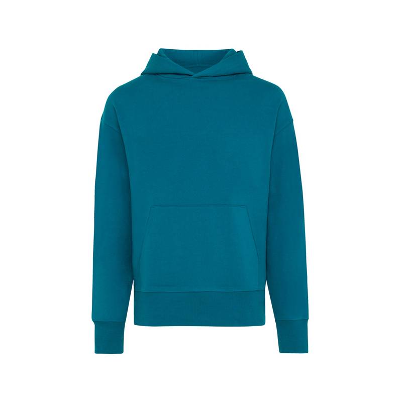Mikina s kapucňou IQONIQ Yoho relaxed fit z recykl. bavlny, modrá Dark Teal Mikina s kapucňou IQONIQ Yoho relaxed fit z recykl. bavlny, modrá Dark Teal