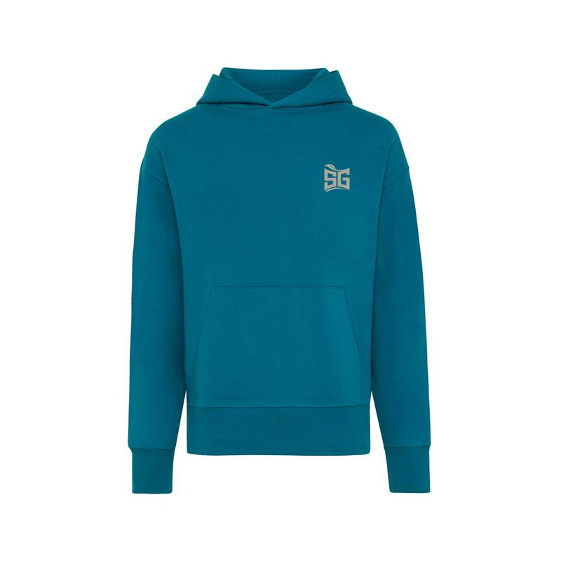 Mikina s kapucňou IQONIQ Yoho relaxed fit z recykl. bavlny, modrá Dark Teal Mikina s kapucňou IQONIQ Yoho relaxed fit z recykl. bavlny, modrá Dark Teal