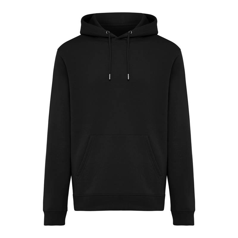 IQONIQ Joshua Unisex mikina s kapucňou z rec. bavlny, čierna IQONIQ Joshua Unisex mikina s kapucňou z rec. bavlny, čierna