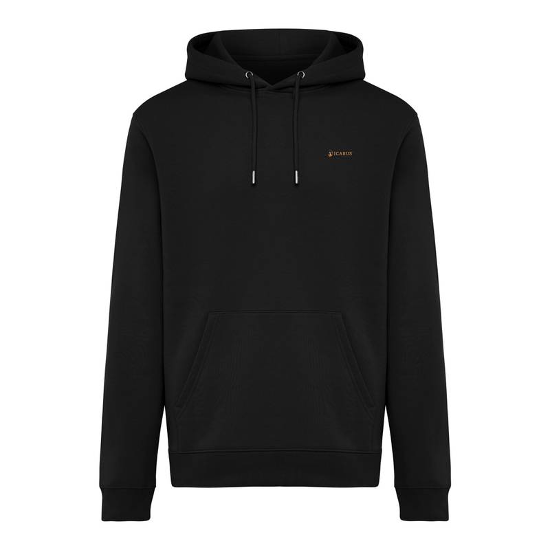 IQONIQ Joshua Unisex mikina s kapucňou z rec. bavlny, čierna IQONIQ Joshua Unisex mikina s kapucňou z rec. bavlny, čierna