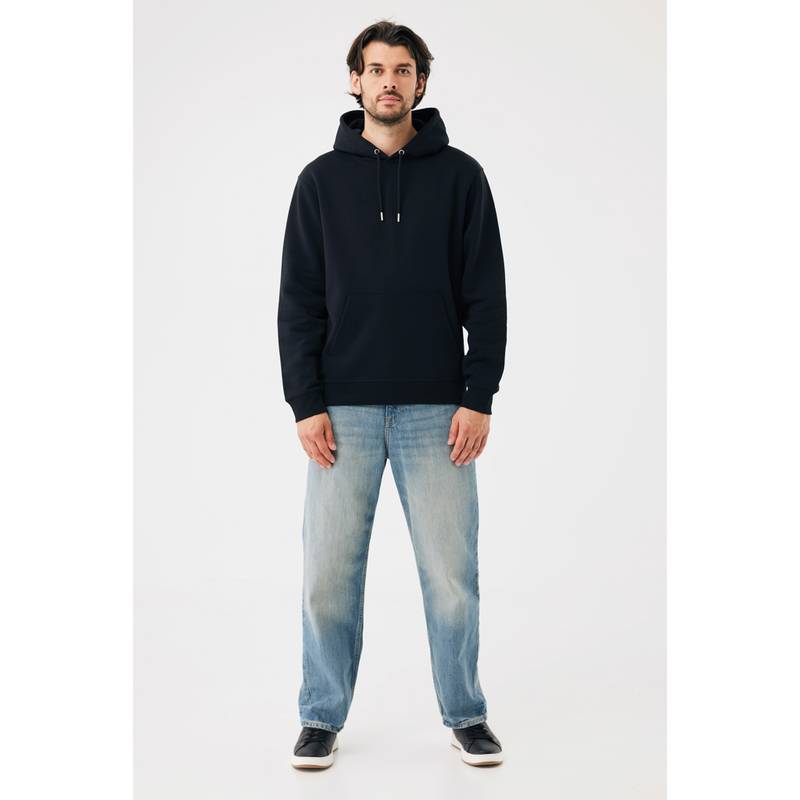 IQONIQ Joshua Unisex mikina s kapucňou z rec. bavlny, čierna IQONIQ Joshua Unisex mikina s kapucňou z rec. bavlny, čierna