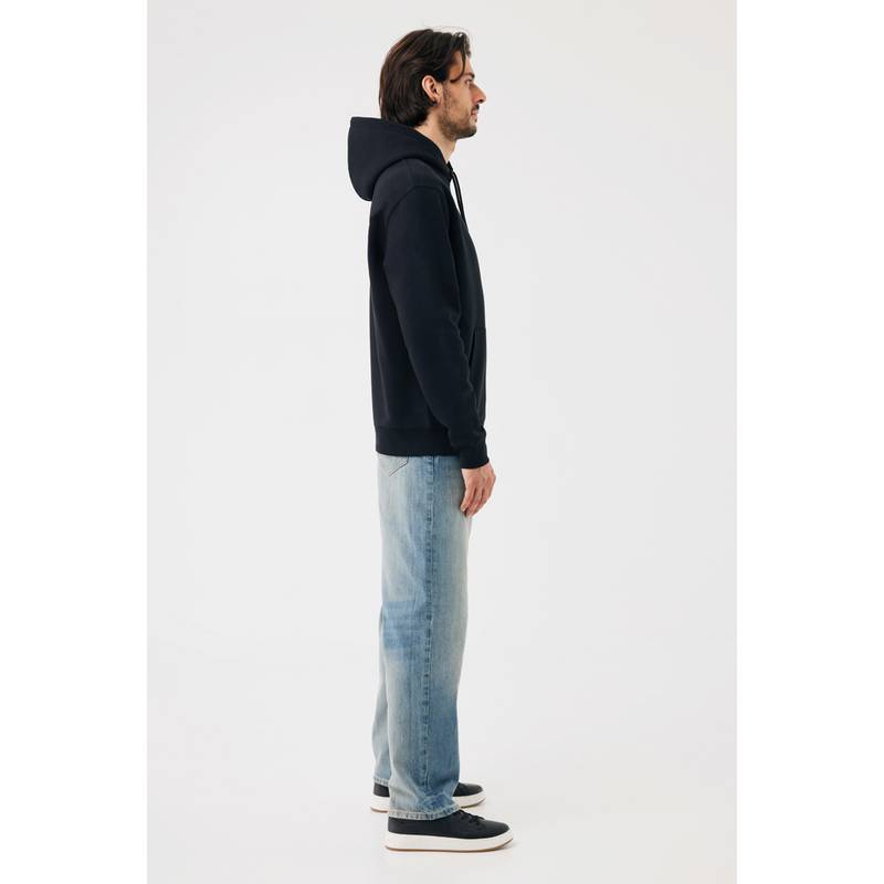 IQONIQ Joshua Unisex mikina s kapucňou z rec. bavlny, čierna IQONIQ Joshua Unisex mikina s kapucňou z rec. bavlny, čierna