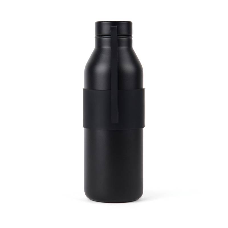 VINGA Niro RCS nerezová fľaša so silikónovým úchytom 500 ml, čierna VINGA Niro RCS nerezová fľaša so silikónovým úchytom 500 ml, čierna