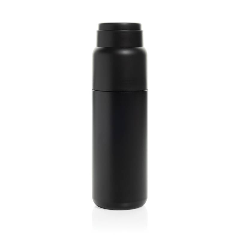 Thermocup RCS termosku z recykl. materiálov s pohárom 500ml, čierna Thermocup RCS termosku z recykl. materiálov s pohárom 500ml, čierna